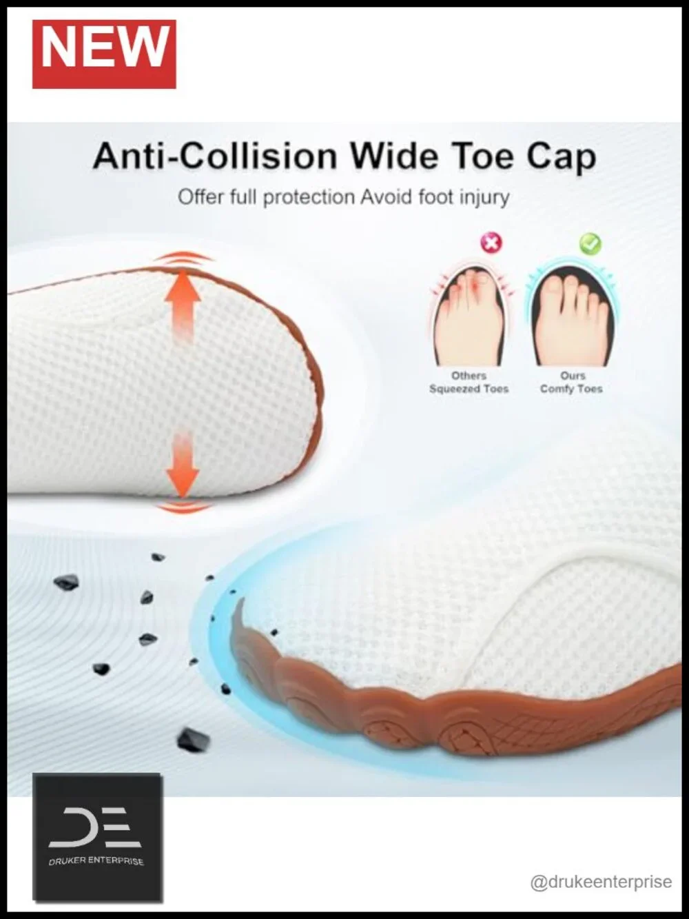 Extra Wide Barefoot Walking Shoes Adjustable Zero Drop Minimalist Sneakers Slip